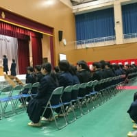 筑西市内で中学校卒業式が開催されました。