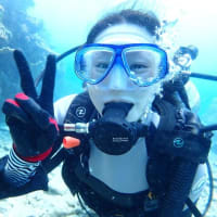 午前午後と水納島にて体験ダイビング