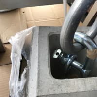 バイク盗難防止のコンクリートアンカー作成