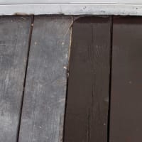 ウッドデッキの床板　修理　張り替え　ペンキ塗り