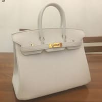 エルメス バーキン25 ホワイト トゴ ゴールド金具