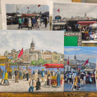 トルコ　旅行の想い出描いてます