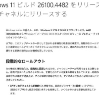 Windows 11 バージョン 24H2 Release Preview チャンネルに 累積更新 (KB5060829) が配信されてきました。