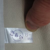 貸衣装訪問着単衣（撥水加工済み）シャンパンしみ　水洗い・しみ抜き　正絹素材