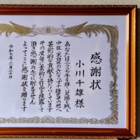 感謝状を頂きました✨