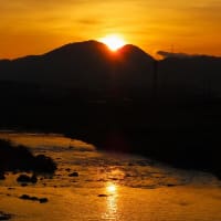 二上山からの日の出～石川河川敷２０２４．５