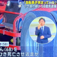 宮城で男が大型トレーラーでチャリを轢き逃げ