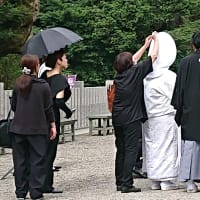 2025年7月6日（日）筑波山神社の風景、猛暑で熱中症予防の為か人では少なく目だが山好きは山頂を目指す