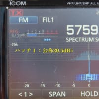 千曲川展望公園付近で  5.7GHzビーコン の受信比較　3/20