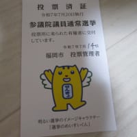 参院選期日前投票に行ってきました