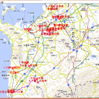 四国霊場八十八箇寺・香川県・寺の位置関係の地図