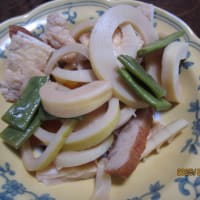 本マグロの「脳天＆あら」＆タケノコの煮物＆ラッキョウの夕食