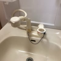 洗面化粧台のシャワー水栓を無理やり交換しました