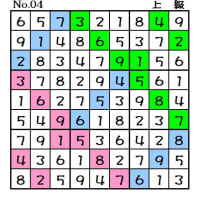 ◆0713◆「初級・中級・中級(上)・上級・名人」5問整いました。【魔方陣】