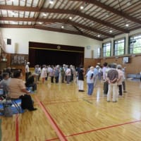 昨日は　輪投げ大会
