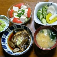 6/18　ばんごはん　かれい煮付