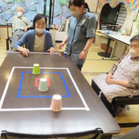 紙コップカーリング！！