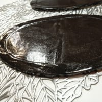 楕円形のペッタンコお皿(2枚組)　【作品1】