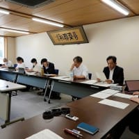 議会全員協議会＆日岐と小舟上空からの風景