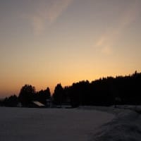 雪国の風景/夕暮れ　旧川口町