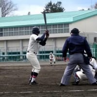 まだ球春とは言えない中の練習試合