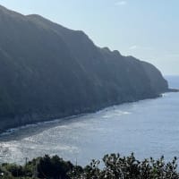 藍ケ江の海。✨☀️4月15日(月)     青ヶ島がうっすら見えています🏝️