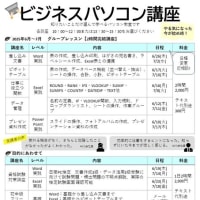 【お申込み受付スタート】2025年6月～7月 ビジネスパソコン講座のご案内