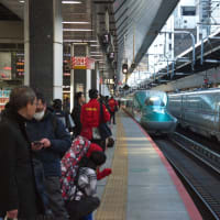 東京駅２１番線ホームを発着する東北新幹線やまびこ２０５号　仙台行き
