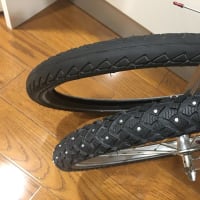 自転車のスパイクタイヤ(studded tire)装着