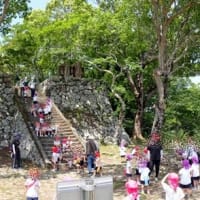 佐伯城 豊後国　山上の石垣の城郭遺構を堪能　東海古城研究会の見学会で訪れました