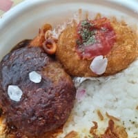 弁当の中に桜の花びらが・・・。