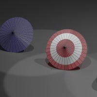 和傘の３D画像