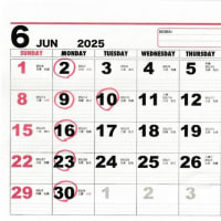 6月の営業予定表です。