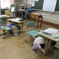 ５月１日(水)　地震避難訓練、減災教室