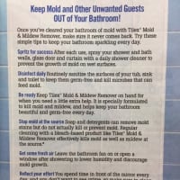 Keep mold out of your bathroom!　広告に学ぶ英語～Reader's Digestより~