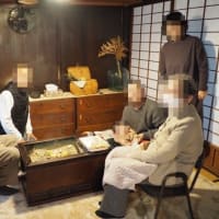 長火鉢でパーティー
