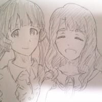 学校で描いた美也さん