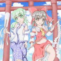 さなれい巫女x2、東風谷早苗＆博麗霊夢
