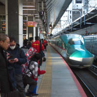東京駅２１番線ホームを発着する東北新幹線やまびこ２０５号　仙台行き