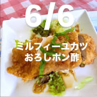 令和7年6月6日の日替わり定食(850円)は、ミルフィーユカツ　おろしポン酢です