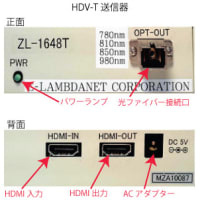 HDMIかんたん長距離化！！光ファイバーHDMI送受信機 HDV-OTR