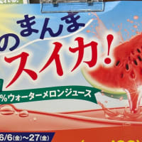 暑さ対策に、スマホサイズの、FRAIS SMART HANDY FAN（Francfranc） ＆ すいかジュース飲んでいます　〜♪