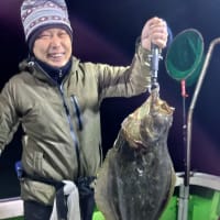 夜釣り出船中