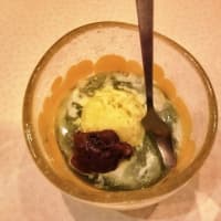 昔の矢場とん アスナル金山店　ロース串かつ（みそ）＋みそおでん5種盛り合わせ＋きゅうりと茗荷の浅漬け＋どて煮＋焼き豚＋西尾抹茶とバニラアイス