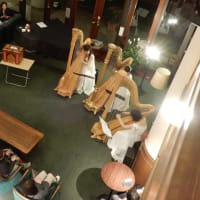信州長期滞在の旅　第五日目　ハープの生演奏　2019.10.18　「26」　cafe  de  harp  白馬樅ノ木