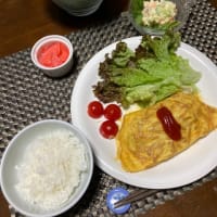 もやしとひき肉のオムレツ