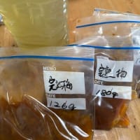 完熟梅の残渣で