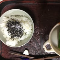 昼食　ごま塩　漬け物