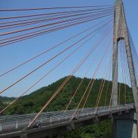 通潤橋と鮎の瀬大橋