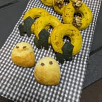 おばけパン＆かぼちゃの焼きドーナツ風